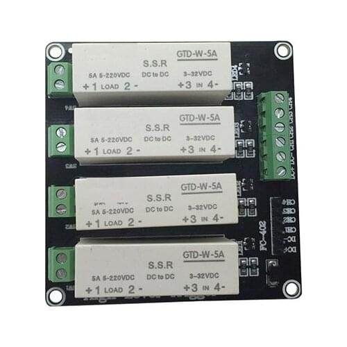 NEW 4 Channel SSR Solid State Relay low Trigger 5A 0-2V DC-DC Arduino Uno R3
