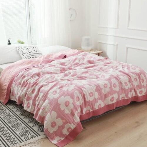 Throw Blanket for Picnic Bed Summer Air-conditioning Bed Sheet Cotton Throw Blanket for Beds Courtyard Baby Comforter
