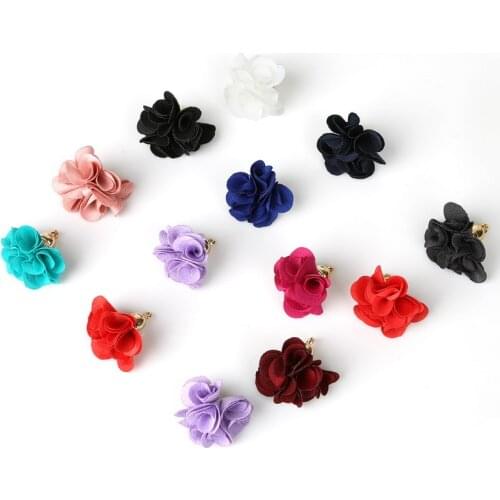2pcs Soild Color 25mm Flower Tassel Charms Polyester Pendant For Home Textil&Bags&Garment&Key Rings&Crafts Decoration