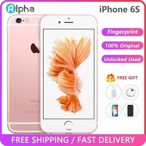 Original Used Apple iPhone 6S Dual Core 4.7 Inch 2GB RAM 16/64/128GB ROM 12.0MP Camera LTE IOS IPS Touch ID Unlocked Cellphone
