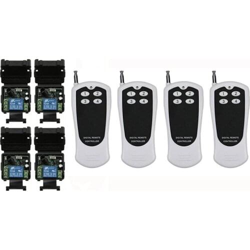 500M DC12V 24V 1CH 1 CH 10A Radio Controller RF Wireless Relay Remote Control Switch Transmitter+Receiver Garage Door/lamp