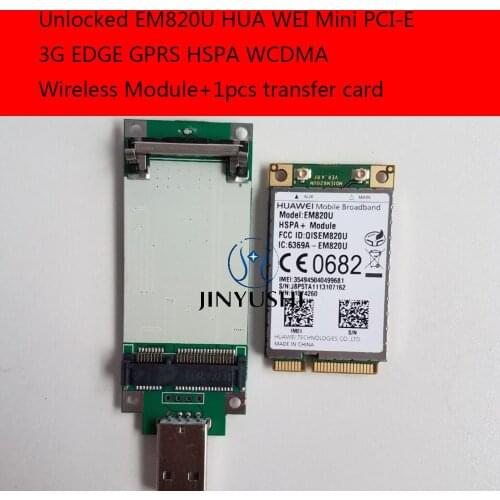 Unlocked EM820U +PCIE To USB adapter HUA WEI Mini PCI-E 3G NEW&Original EDGE GPRS HSPA WCDMA module in the stock