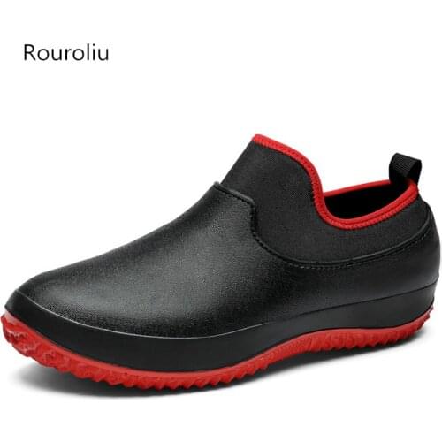 Rouroliu Men's Work Shoes