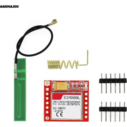 Smallest SIM800L GPRS GSM Module Kit MicroSIM Card Core BOard Quad-band TTL Serial Port with the antenna
