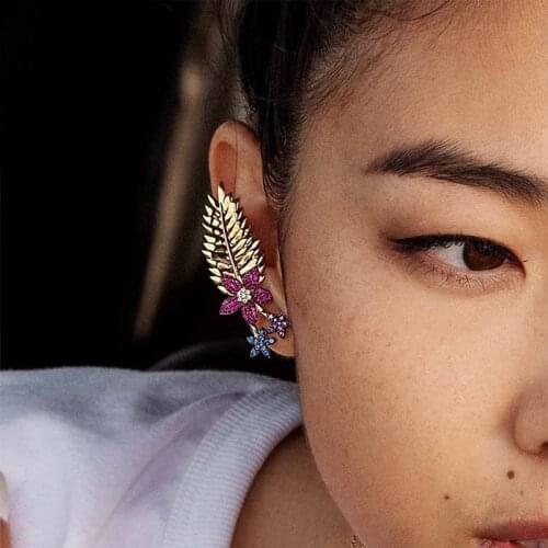 Seapm tropical forest leaves ear hanging ocean fish jellyfish starfish earrings colorful toucan parrot earrings flamingo earring