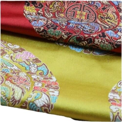 Width 59'' Chinese Five Dragon Brocade Fabric By The Half Yard For Tang Costume Suit Childrens Wear Sofa Cushion Material