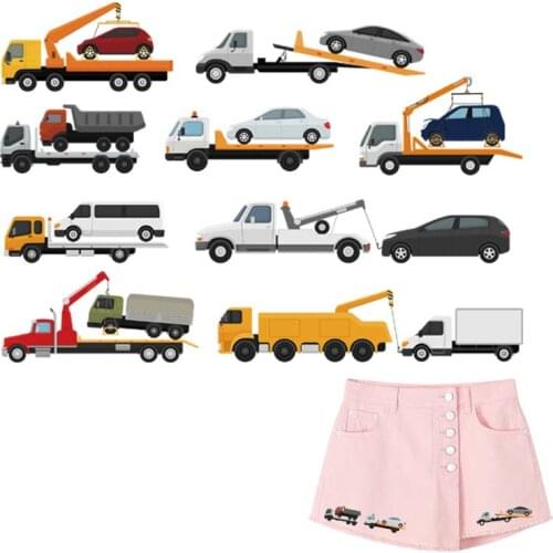 Boys Toy Car Thermal Transfer Clothes Diy Accessory Iron On Stickers Heat Transfer Fashion Cartoon Patch