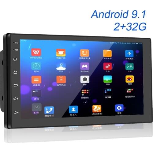 Universal Car Radio 2 din Android 2.5D GPS Navigation 9.1 Bluetooth Wifi 7" Audio Navigation Multimedia Player Android Car Radio
