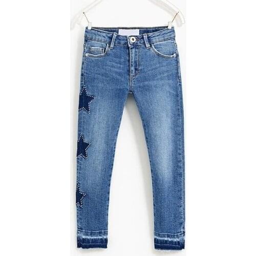 Spring Girls Jeans Baby Kids Jeans for Children Boys Girls Leggings Denim Pants Toddler Pants Girls Kids Pants for Boy Girl 2-8Y