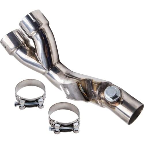 Exhaust Muffler Mid Link Tube Y Pipe Eliminator For Yamaha YZF R6 2006 W/ Clamp
