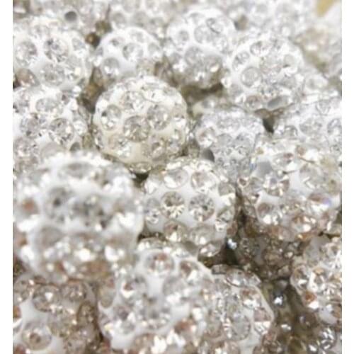 10mm 8mm 6mm 12mm 14mm 50 pcs/lot can choose mixed white u3536 round disco Beads Bracelet ball crystal