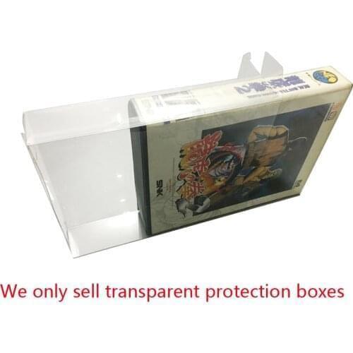 10pcs Clear transparent box For SNK console for NEO-GEO aes game card color box plastic PET Protector collection storage