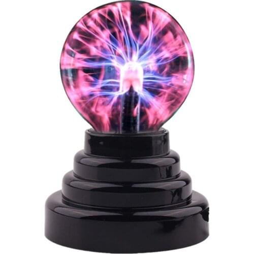 3 Inch Novelty Magic Crystal Plasma Ball Touch Lamp LED Night Light Child Nightlight Birthday Christmas Kids Decor Gift Lighting