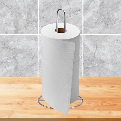 31*15cm Toilet Paper Holder Bathroom Suction Hanger Tissue Rack Kitchen Towel Hook Silver Glossy