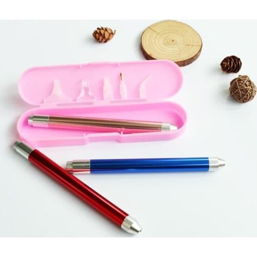 7pcs/set 5D Diamond Painting Tool Angled Tip Point LED Lighting Drill Pen Kits DIY Sewing Crafts Tool