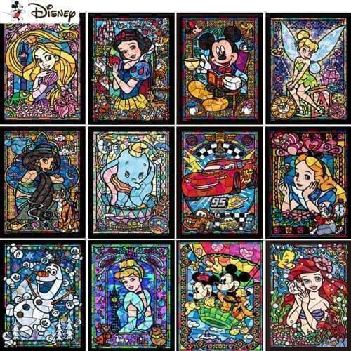 Disney Diamond Embroidery DIY Diamond Painting Cross Stitch Kit "Cartoon character" 5D Needlework Diamond Home Decoration