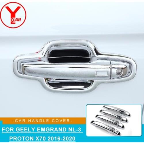 ABS Side Door Handle Protector For Geely Atlas Emgrand NL-3 Proton X70 2016 2017 2018 2019 2020 Car Chrome Exterior Accessories