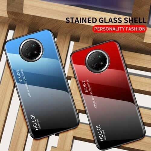 MAKAVO For Xiaomi Redmi Note 9T Case Gradient Luxury Tempered Glass Cover For Xiaomi Redmi Note 9T Phone Case