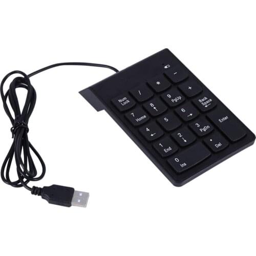 Number Pad Keyboard USB Wire Mini Keyboard for Laptop Desktop PC Pro Computer Numpad Keyboard 18 Keys Keyboard Universal
