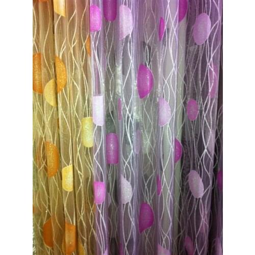 CS 67 Elegant Floral Tulle Voile Window Curtain fabric Panel Sheer Drape Scarf Valances decorative Curtain fabrics custom diy