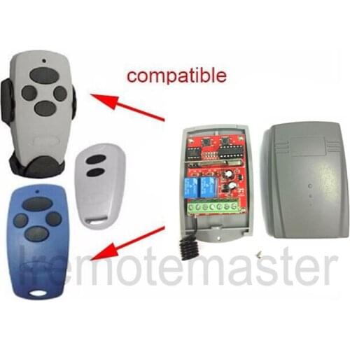 For new Universal 2 channel Wireless Garage Door 433MHZ DC12V/24V Rolling Code Receiver