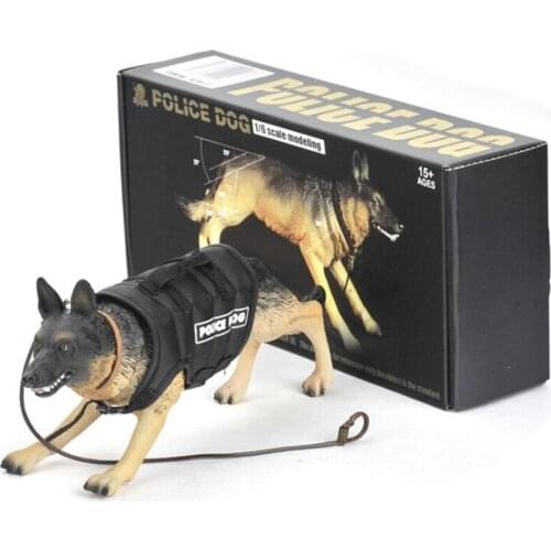 1/6 Scale Police Dog Action Figure Accessories Military Soldiers German Shepherd Toys Mini Animal Figures child gift collection