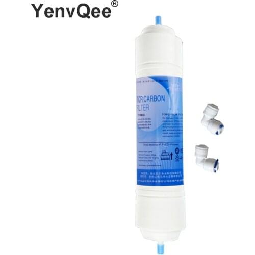 WATER FILTER Quick connect T33 Carbon Cartridge with 2 fittings Water Purifier INLINE COCONUT Carbon Post cartridge REVERSE