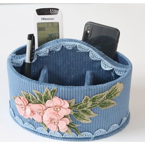 European-Style Remote Control Storage Box Key Cosmetics Storage Basket Mobile Phone Holder Living Room Desktop Coffee