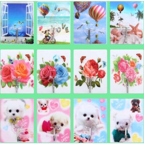 Strong Home Cartoon Kitchen Hook Transparent Suction Cup Wall Hanger Kitchen Bathroom Wholesale Price Wall Mount Hooks 2 Piece