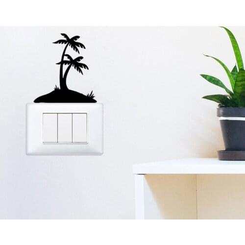 KUCADA Banana trees switch sticker home decor mural diy art decal wall sticker WP1354