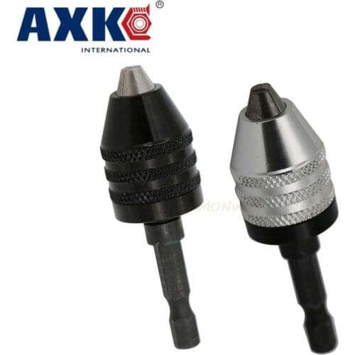 1Piece Mini Drill Chuck Conversion Chuck 0.3-6.5mm Clamp 1/4 Hex Shank Universal Jaw Micro Drill Chuck for Drill Accessories
