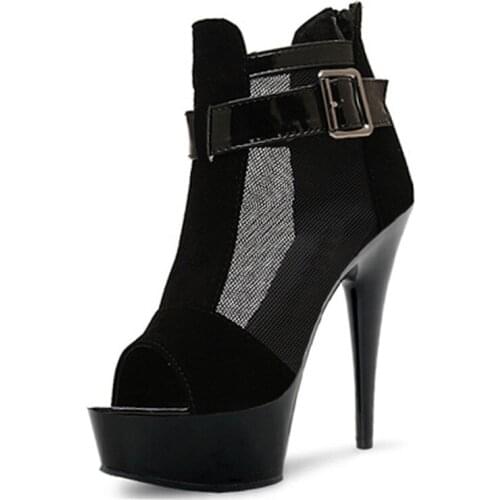 Fashion womens shoes the new 2018 favorite star stage dinner with small size 15 cm high floor empty shoe sandals