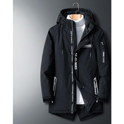 5XL 6XL 7XL 8XL Mens Fashion Hooded Padded jacket2020 Winter Brand Trend Letter Printing Thick Warm Long Loose Cotton Jacket