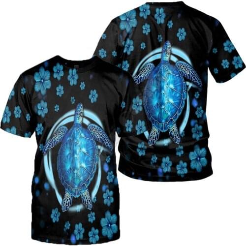 Love Sea Turtle Mandala Harajuku Shorts Sleeve Fashion 3D Printed Shorts Sleeves T-shirts Men/Women t shirts Drop shipping 02