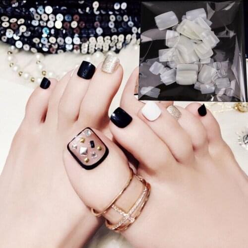 Natural Pointed False Nail Acrylic / White / Transparent Small Toe False Nail Manicure Extended Art Deco Toe Nail