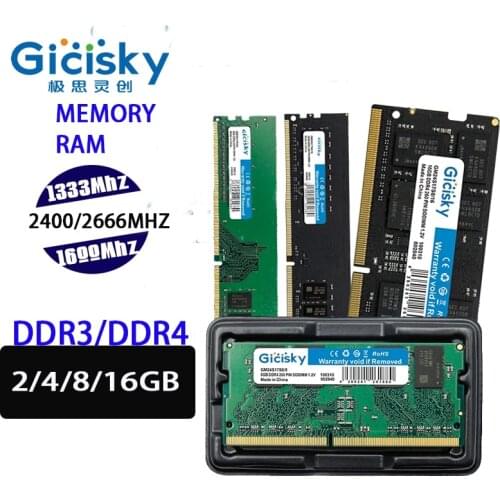 Gicisky Desktop Laptop RAM DDR4 2GB 4GB 8GB 16GB 1333/1600/2400/2666MHZ Memory Original New Dimm CPU PC Motherboard 1PCS