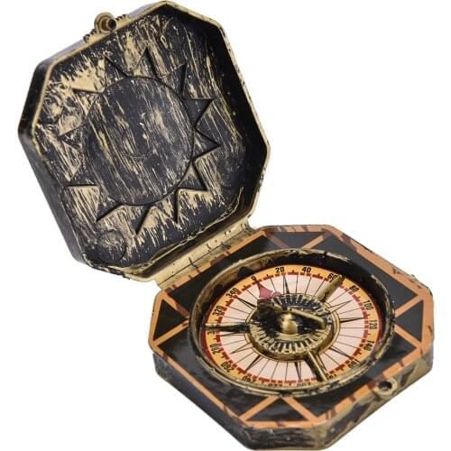 1pc Halloween Cosplay Pirate Compass Prop Without Compass Function Fake Compass Halloween COS Party Supplies