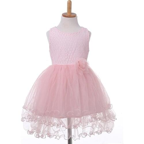 Lace Flower Girl Dress Kid Party Bridesmaid Tutu Dresses Ball Gown Formal Dress