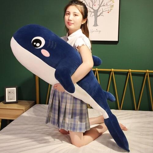 80-120cm Soft Cute Dolphin Plush Toys Lovely Pillows Big Size Stuffed Soft Animal Dolphin Dolls Sleeping Cushion for Children