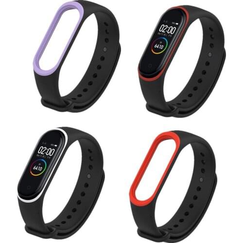 Silicone Strap for Mi Band 3/4 bracelet Wristband miband4 Dual Color Smart mi band 4 Strap Sport wristStrap for Xiaomi Mi Band 3
