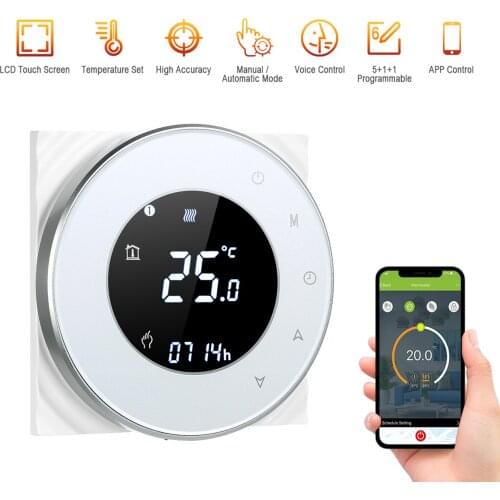 95-240V Wi-Fi Smart Thermostat Programmable Electric Heating Thermostat Voice APP Control Backlight LCD Thermoregulator