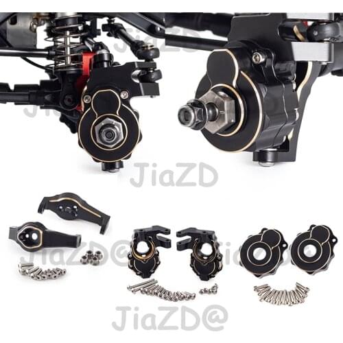 Heavy Black Coating Brass Counterweight Portal Drive Housing For 1/10 RC Crawler Car Traxxas TRX4 Bronco TRX6 Upgrade Parts