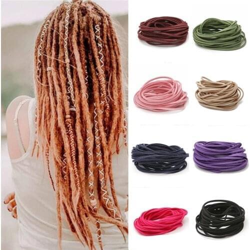1Meter National Customs Hip Hop Reggae Braided Colorful Hair Ties Dreadlock Cord Styling Tool Hair Accessories 2.8mm