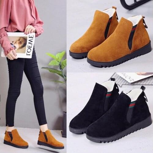 Womens boots 2020 fashion warm winter boots women new round toe feet women casual shoes size 35-40