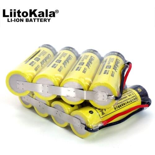 1/2/4 Piece LiitoKala Lii-35S 14000mAh 1S4P 3.7V 18650 3500mAh*4 14ah Rechargeable lithium battery DIY welding silicone wire