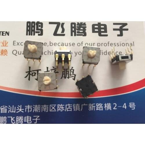 1PCS Japan COPAL SA-7110C 0-9/10-bit rotary dial coding switch with handle 3: 3-pin straight plug half-handle positive code