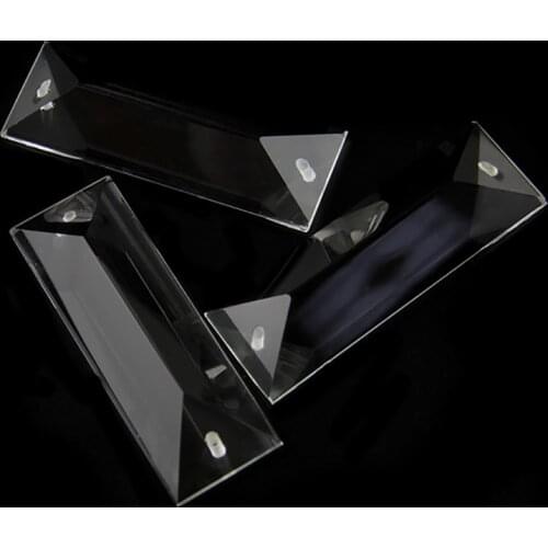 10pcs/Lot , ,30x76mm Crystal Glass Faceted Rectangle, FREESHIPPING, Crystal Chandelier Pendant Prism Wedding Pendant