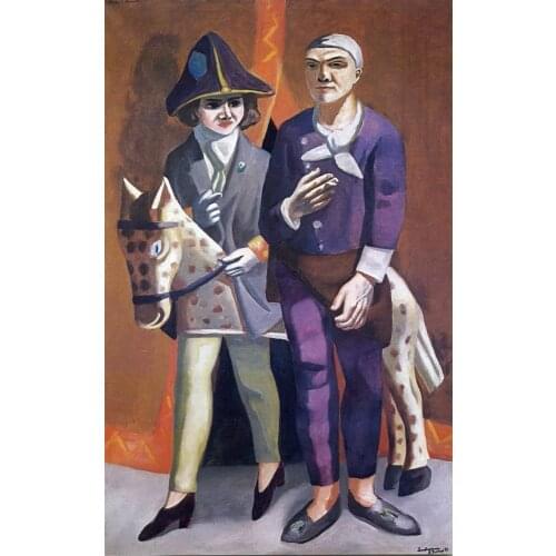 100% handmade oil painting reproduction on linen canvas high quality by professional artist,the-artist-and-his-wife-1925