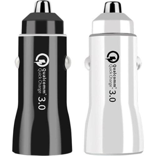 200pcs 36W QC Car Charger Quick Charge 3.0 for Samsung S10 9 Fast Car Charging for Xiaomi iPhone QC3.0 Mobile Phone USB Charger