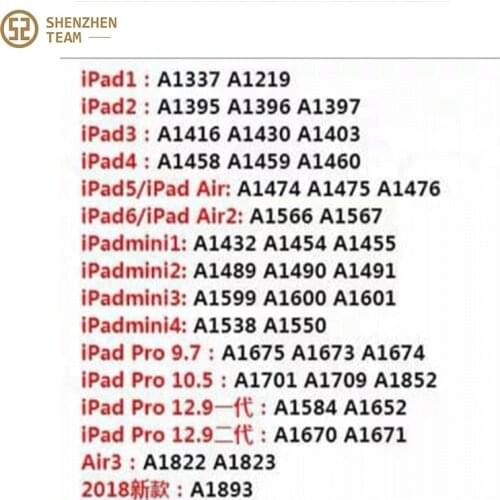 3PCS/Lot For SN Serial Number For iPad mini 1 2 3 4 iPad Air 1 2 iPad Pro Serial Number WiFi Bluetooth for iPad icloud unlock